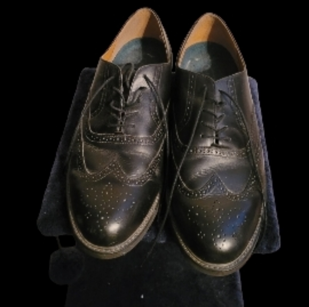 Rockport Dressport Leather Mens, Black Wingtip Shoes, Size 13M, EUC - Picture 3 of 8